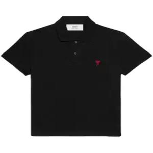 25SS 아미 하트로고 블랙 폴로 카라 티셔츠 BFUPL001 760 001