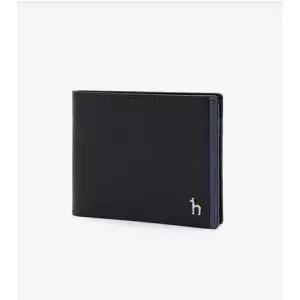 [NS홈쇼핑][헤지스ACC] 블랙 라인배색 소가죽 반지갑 HJWA5F032BK[35214980]