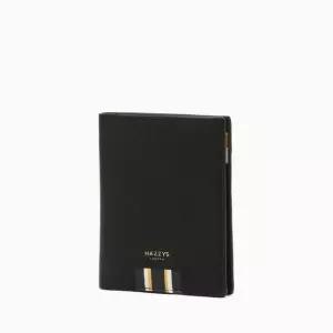 [NS홈쇼핑][헤지스ACC] 블랙 컬러배색 소가죽 중지갑 HJWA5F507BK[35274981]