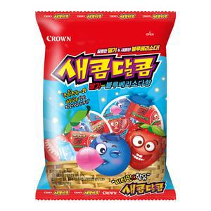 크라운 새콤달콤 딸기블루베리소다 200gX4개