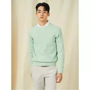 [빈폴멘] 젠틀 라운드 니트  라이트 그린 (BC5151C05L)