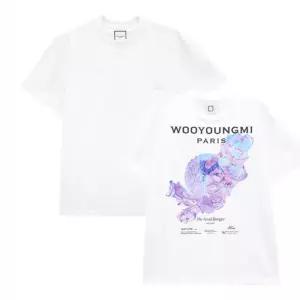우영미 코랄 백로고 남성 반팔티셔츠 W251TS05701W