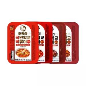 추억의 국민학교 떡볶이 4팩_오리지널1+매운맛1+매콤짜장1+통후추1