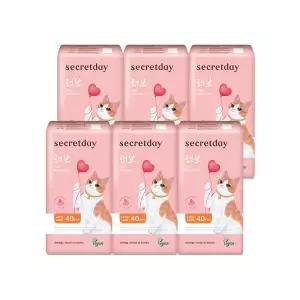 시크릿데이 생리대 러브플러스 롱 팬티라이너 40PX6팩