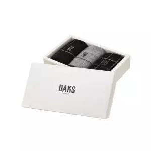 닥스 골프 26SS 블랙 라인포인트 중목 양말 3족 세트 DGSS6E901BK