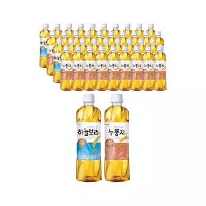 웅진 하늘보리 유/무라벨 랜덤 500ml, 20개 + 누룽지차 500ml, 20개