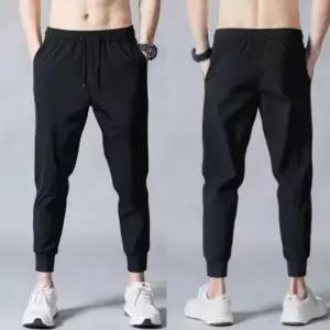 남성 겨울 기모 밴딩 트레이닝 팬츠 9부 바지