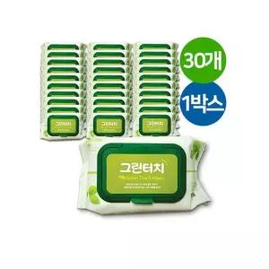 그린터치 물티슈 (100매 캡형) 30개 아기물티슈/물티슈대용량/순둥이물티슈/아기물티슈/물티슈
