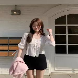 노벨 레이스 블라우스 / 하객룩 레이어드 블라우스 레이스 오프숄더 프릴블라우스 데이트룩 소개팅룩 출근