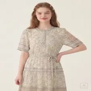 [써스데이아일랜드][Thursday Island] 보더 믹스 롱 원피스(T244MOP252W)