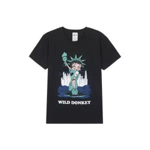 [와일드동키]와일드동키 남여공용 BETTY LIBERTY 티셔츠 블랙 WDCOTS03-019