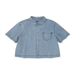 LEE 우먼 크롭 데님 반팔 셔츠 인디고 라이트 LE2602SS62 IL