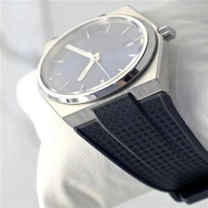 Tissot PRX Powermatic 40mm T137.407 용 볼록 실리콘 교체 시계 호환용 호환용 밴드 호환  용 12mm 퀵 릴