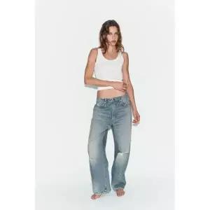 ZARA JEANS TRF 배기 벌룬 미드라이즈 - 하늘색 624000