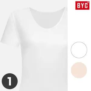 [BYC]BYC여성반팔런닝 면100 순면 흰런닝 스킨색 부드러운 반소매