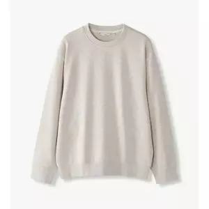 [STCO]베이직 맨투맨 티셔츠 아이보리 (세미오버핏)_BP