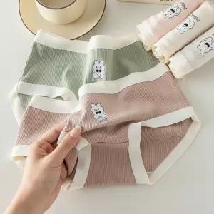 핏좋은 여성 집토끼 코튼팬티 면팬티 청소년 드로즈 골지 데일리