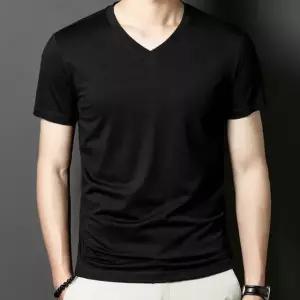 반팔티 편안하고 쾌적한 브이넥 시원한 냉감 소재