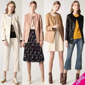 [르오트] 밀리 모던 미니멀 에코 가죽 자켓