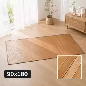 빛담은홈 17mm 죽편자리 90x180/봄 여름 침대 거실 매트 대자리 돗자리 카페트 러그 대나무자리