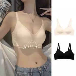 심리스 볼륨 브라 노와이어 저중심 편안한 브래지어