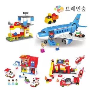 [브레인숲] 교육용 듀오 뉴 커뮤니티 372pcs 소방 병원 폴리스 공항 어린이날1