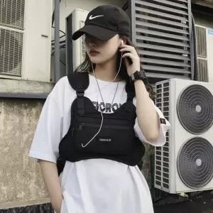 캐주얼 가슴 조끼가방 남성 스포츠 체스트 백팩 앞으로매는가방 러닝조끼가방