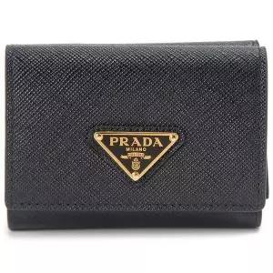PRADA  26SS 사피아노 트라이앵글 로고 반지갑 (1MH042 QHH F0002)