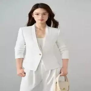 여사친 캐주얼 오피스룩 가을 노카라 슬림핏 정장 코트 자켓 상의 BE3
