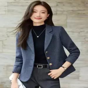 울 여사친 봄 캐주얼 가을 정장 코트 코튼 재킷 쇼트 상의 BE3