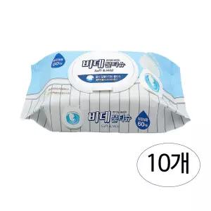 샤인 물에 녹는 비데물티슈 캡형 60매X10팩