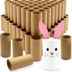 Zmpkhba 120 팩 3.3 x 1.6 빈 화장지 롤 원형 공예관 벌크 강력 및 압력 저항성 DIY 예술 선물 브라운