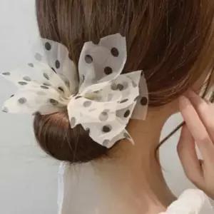 리본 헤어기 올림머리 여성 러블리 도트 헤어기 올림머리 러블리 도트