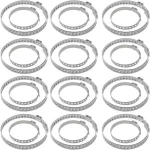 DUSCOKE 24PCS CV 부트 클램프 키트 조절 가능한 액슬 조인트 크림프 스테인리스 스틸 드라이브 샤프트