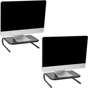 마인드 리더 모니터 스탠드 통풍형 노트북 라이저 데스크탑 정리함 메탈 14.5 L x 11.25 W 4.25 H 2개 세트