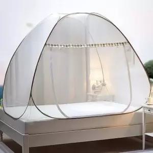 바닥있는 침대 원터치 모기장 텐트 싱글 더블 퀸 킹