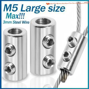 50pcs 1.5mm-3mm 강철 와이어 슬링 클램프 이중 구멍 금속 클립 스테인레스 스틸 로프 고정 액세서리
