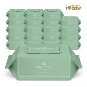 [아이러브베베]시그니앙75 라포레 77매 20팩 캡형 75g 고평량 엠보 아기물티슈