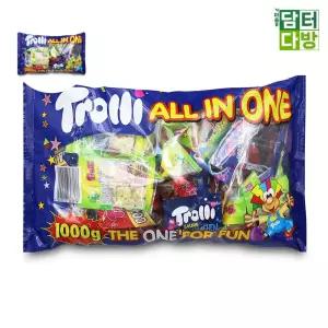 올인원 트롤리 젤리 20g 1kg x 50개 간식 젤리 1kg