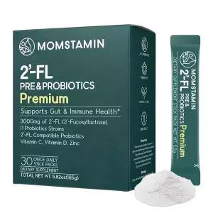 몸스타민 프리미엄 3,000mg 분유 올리고당 HMO 2-FL 프리바이오틱 프로바이오틱스 분말 보충제, 면역 소화