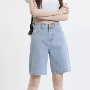 여성 데님 치마 바지 여름 반바지 밴딩 팬츠 캐주얼 나들이 코디 외출복 바지