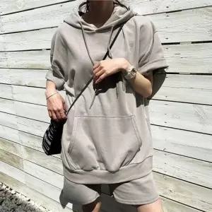 여성 오버핏 후드티 반바지 셋업 21 밴딩반바지 후드셋업 상하세트셋업 여성티셔츠 라운드티셔츠