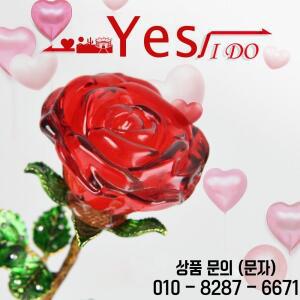 크리스탈 유리 장미 꽃 인형 공예 결혼식 발렌타인 데이 선물 Xmas 웨딩 홈 테이블
