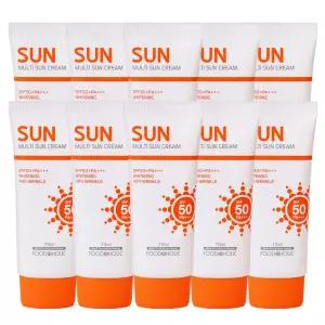 (10개)푸드어홀릭 멀티 선크림 70ml SPF50 PA+++ /백탁없는 혼합자차 썬크림 선블록 자외선차단제