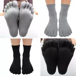 면100 순면 중목 여성 발가락양말 5켤레 빠른 땀흡수 무좀 항균 양말