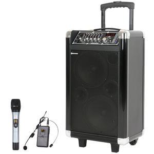 옴니트로닉 MSP-200USB 200W 2채널 이동식앰프 무선마이크