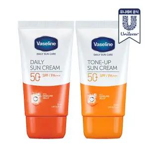 [무료배송] 바세린 데일리 선크림50ml 1개 + 톤업 선크림50ml 1개
