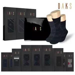 [롯데백화점]닥스 남자 중목 장목 양말 3족 선물세트 12종 택 1