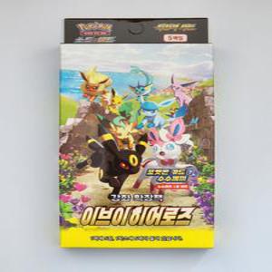 포켓몬카드 이브이히어로즈 5팩+슬리브2매