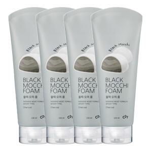 C2Y 블랙 모찌 대용량 휩 폼클렌저 220ml X 4개 / 지성피부용